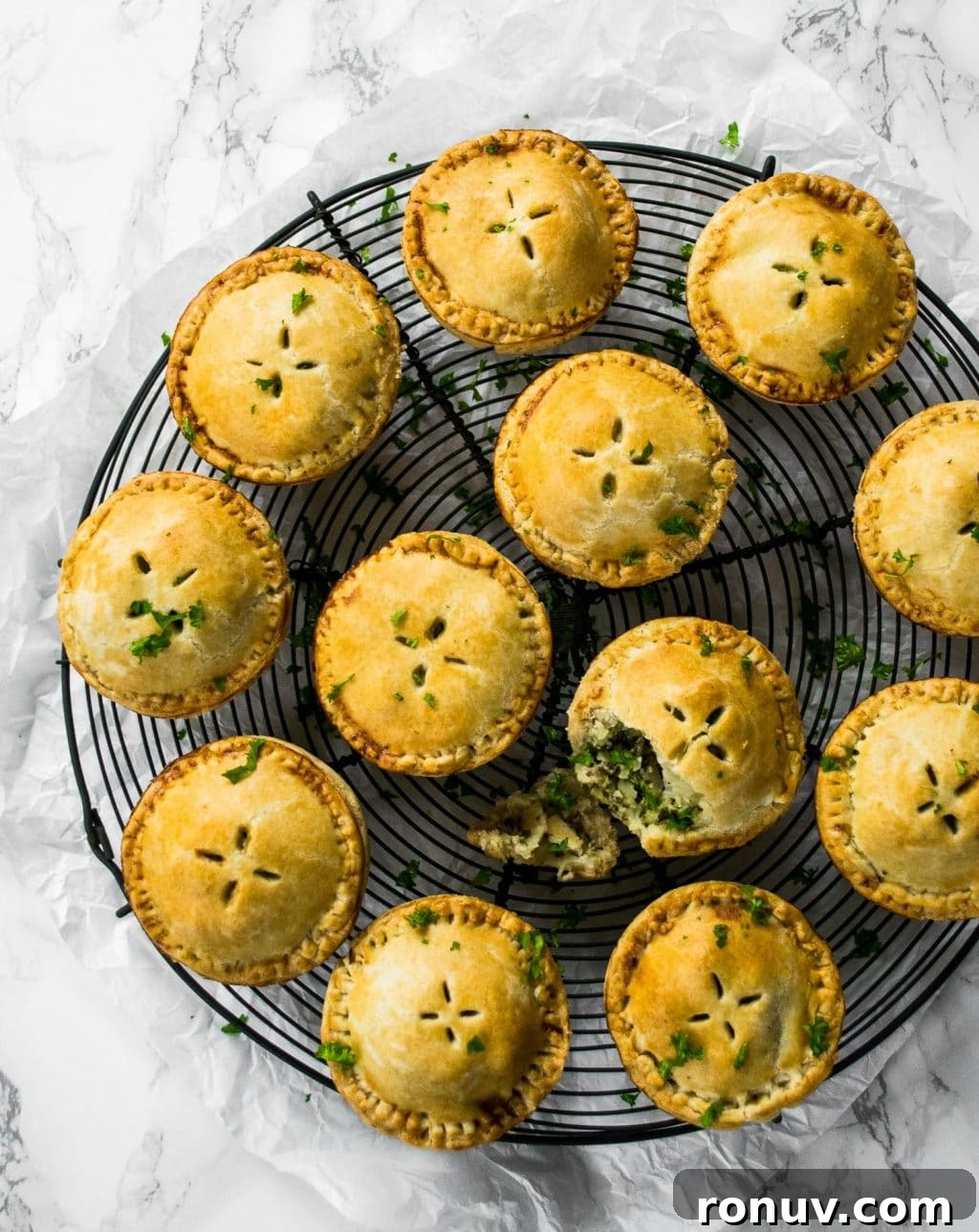 Kale Pesto and Cauliflower Picnic Pies Recipe 2 Kale Pesto & Cauliflower Picnic Pies