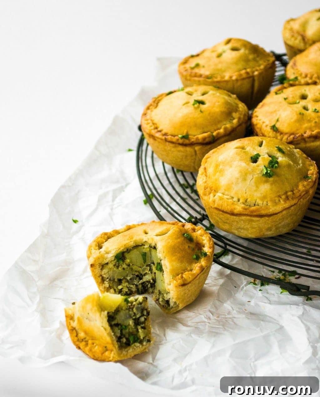 Kale Pesto and Cauliflower Picnic Pies Recipe 4 Kale Pesto & Cauliflower Picnic Pies