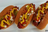Grilled Boston Style Hot Dogs with Caramelized Onions