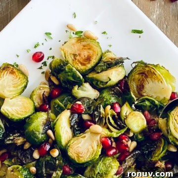 platter of roasted Brussels sprouts