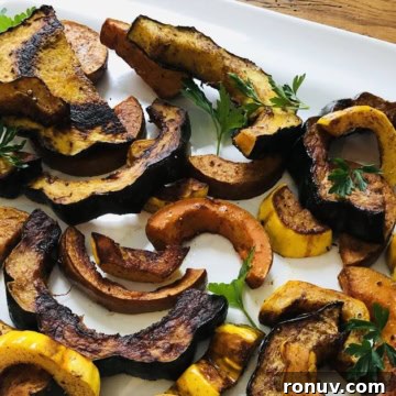 Roasted Fall Squash with cinnamon