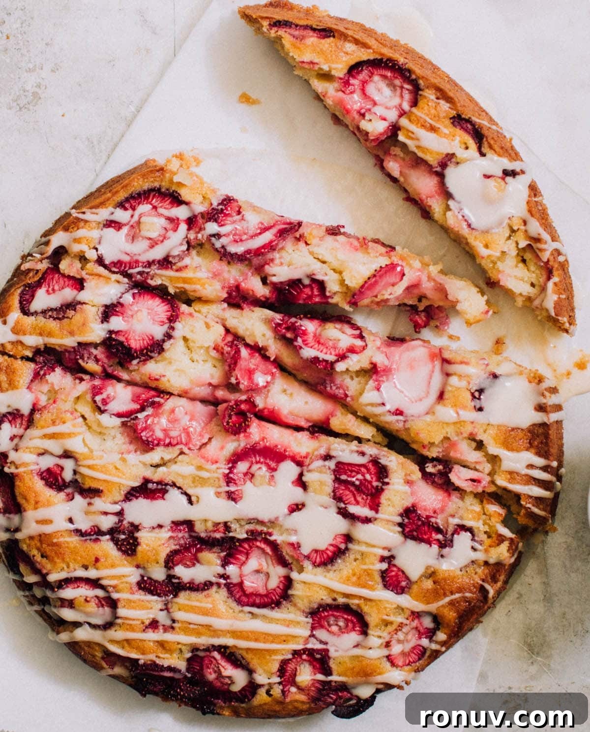 Valentine's Day Dessert Recipes for Date Night 21 Strawberry buttermilk cake with vanilla glaze.