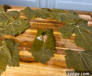 Authentic Warak Enab (Stuffed Grape Leaves) Recipe 10 Folding grape leaves