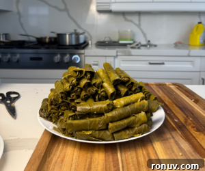 Authentic Warak Enab (Stuffed Grape Leaves) Recipe 11 Layering onions and tomatoes in pot