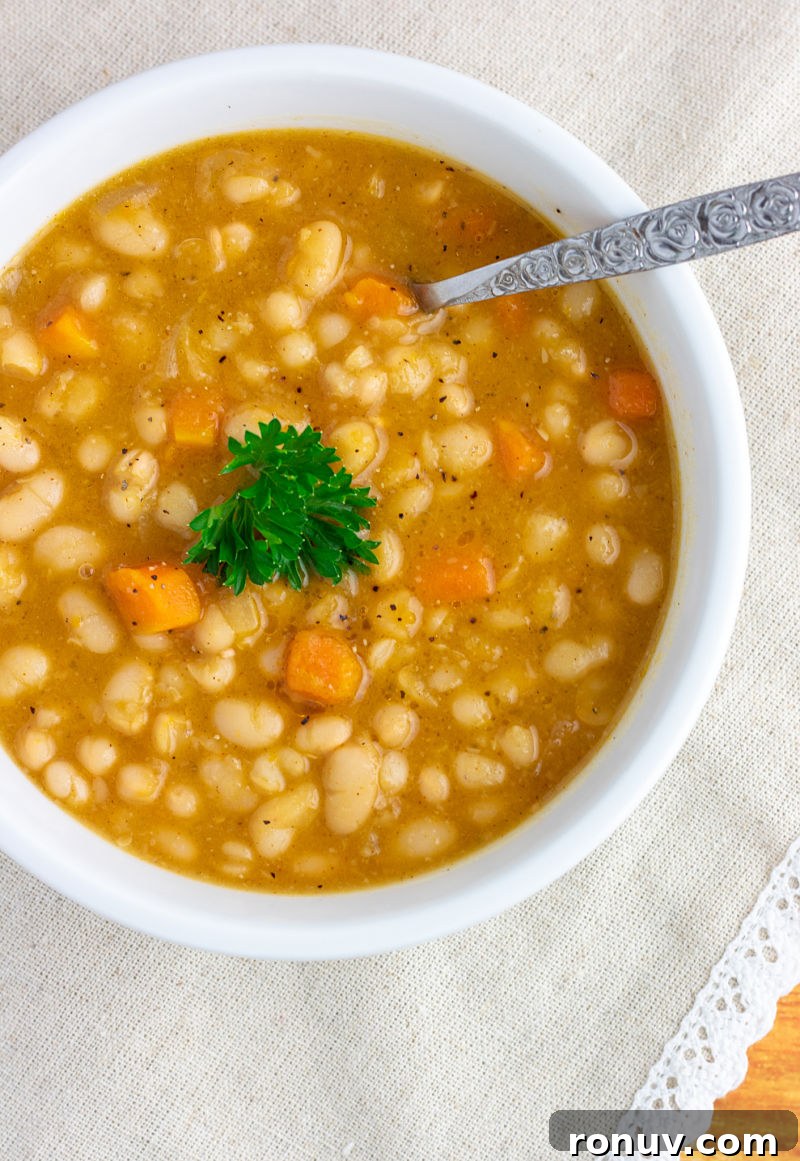 Instant Pot Bean and Bacon Soup: Campbell's Copycat 4 Instant Pot Copycat Bean with Bacon Soup