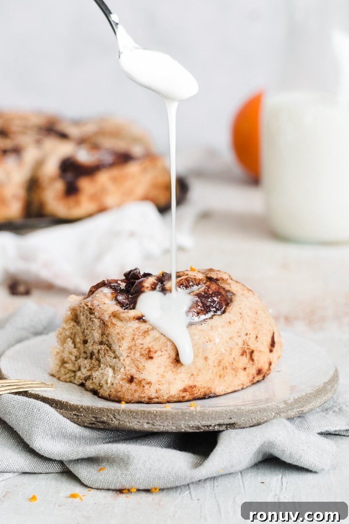 Vegan Chocolate Orange Cinnamon Rolls 4 Chocolate orange filling for rolls