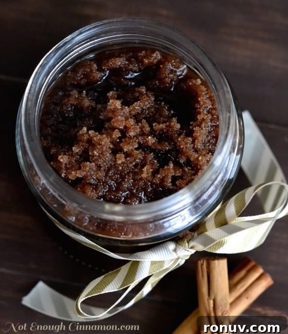 Homemade Cinnamon Sugar Face and Body Scrub for Radiant Skin 4 DIY Cinnamon Sugar Scrub | NotEnoughCinnamon.com