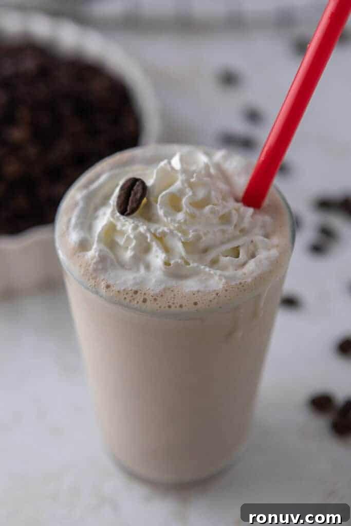 How to Make Copycat Chick-fil-A Frosted Coffee at Home 6 Frosted coffee with whipped cream on top
