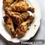 Plate of tandoori chicken.