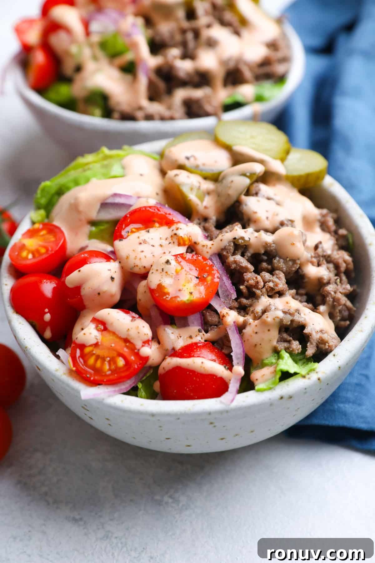 burger in a bowl
