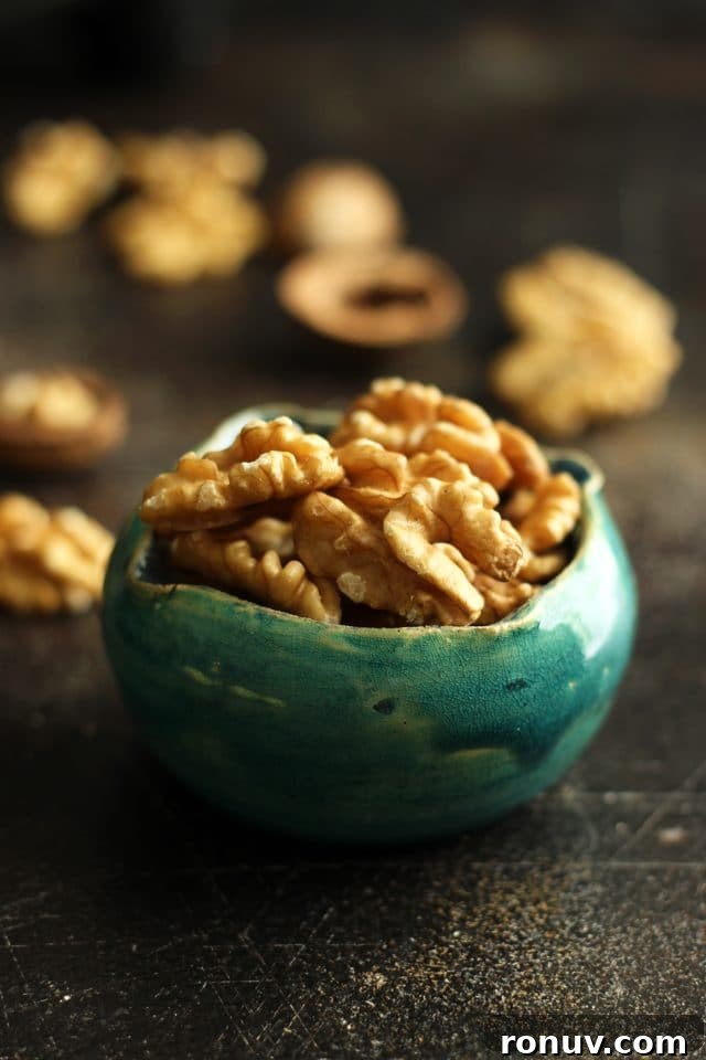 Vegan Waldorf Salad Recipe with Apples, Celery and Walnuts 4 Healthy Vegan Waldorf Salad Recipe - Walnuts Ingredient Closeup
