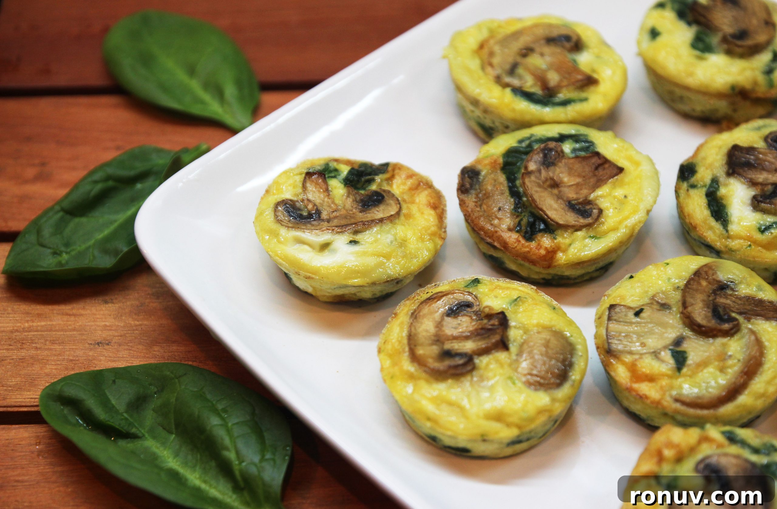 Mini Mushroom and Spinach Quiche Cups 4 Mushroom Spinach Quiche Cups6
