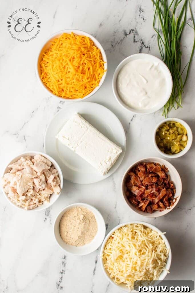Chicken Bacon Ranch Dip Ingredients Chicken Bacon Ranch Dip Ingredients