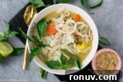 spicy thai chicken noodle soup