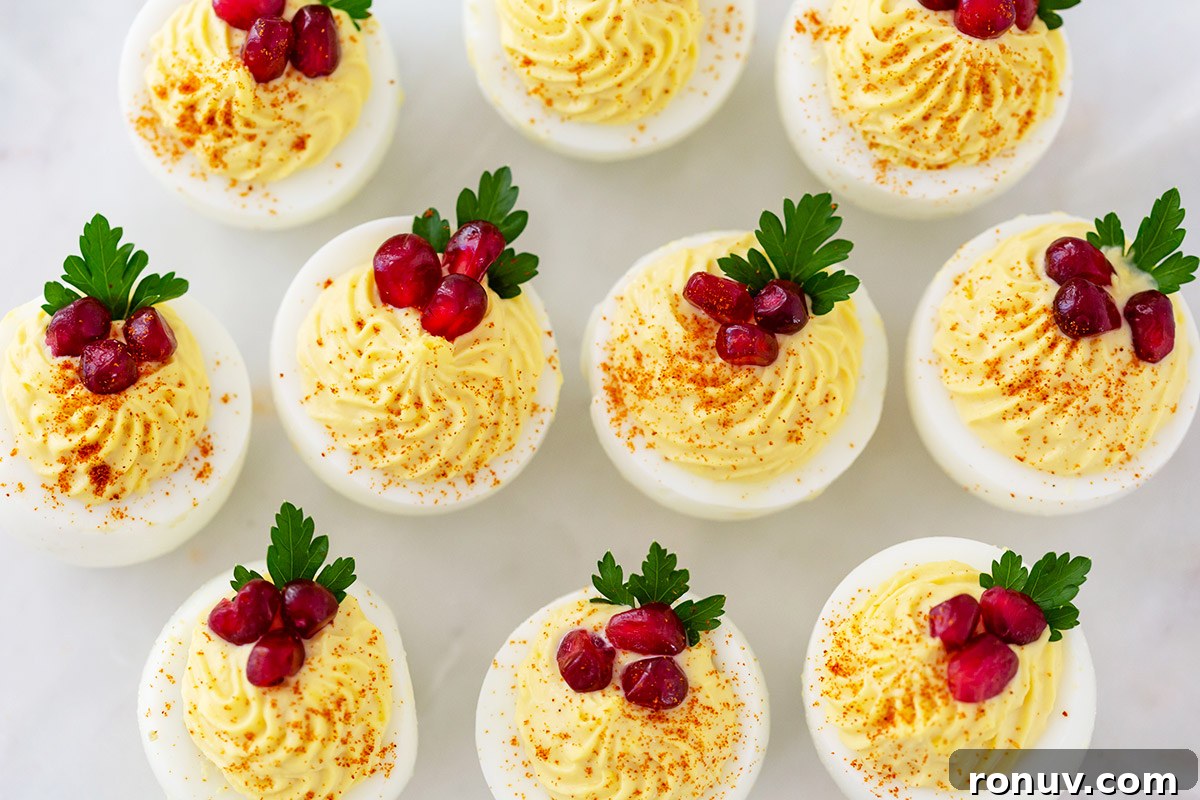 Christmas Deviled Eggs with Cranberries and Chives 3 Christmas Deviled Eggs