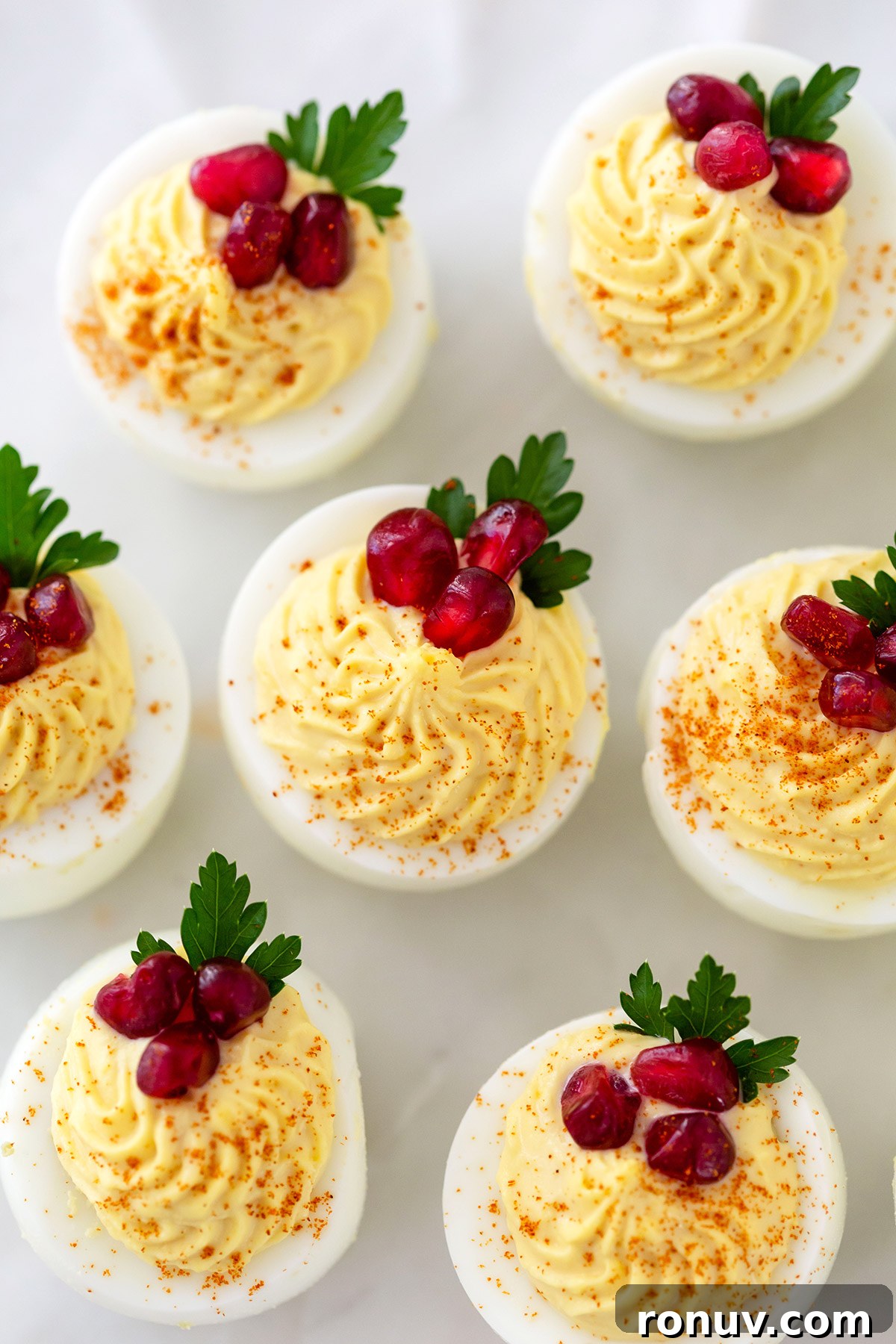 Christmas Deviled Eggs with Cranberries and Chives 4 Holiday Deviled Eggs