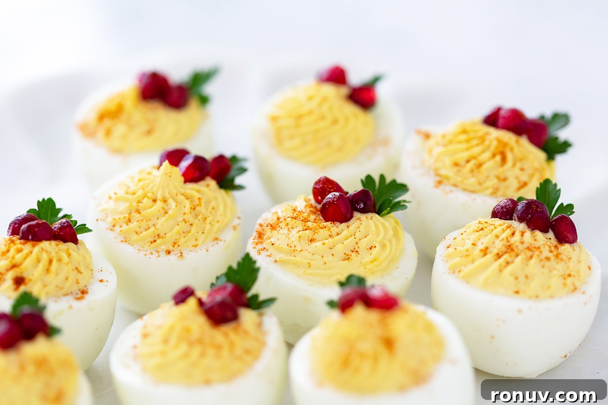 Christmas Deviled Eggs with Cranberries and Chives 5 Christmas Party Deviled Eggs