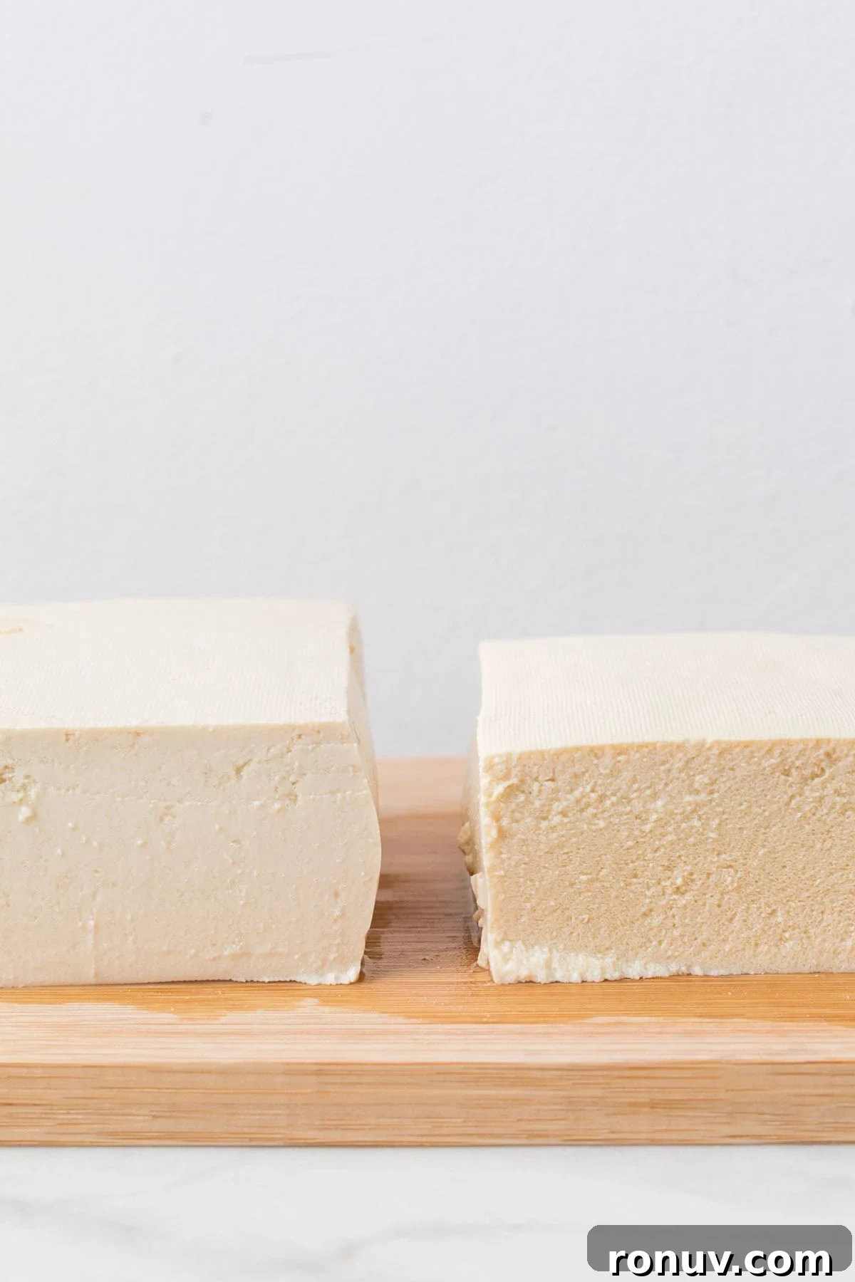 Freeze Tofu for Firmer Texture and Longer Storage 2 Silken tofu before and after freezing and thawing