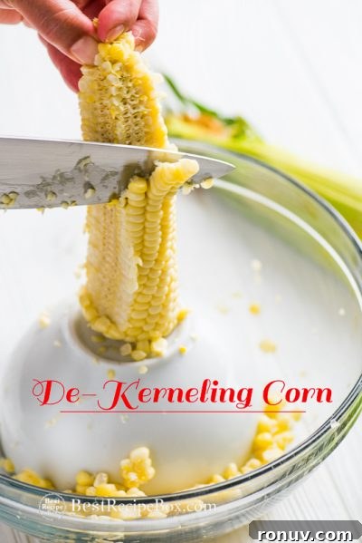how to de kernel corn on the cob | @bestrecipebox how to de kernel corn on the cob step by step