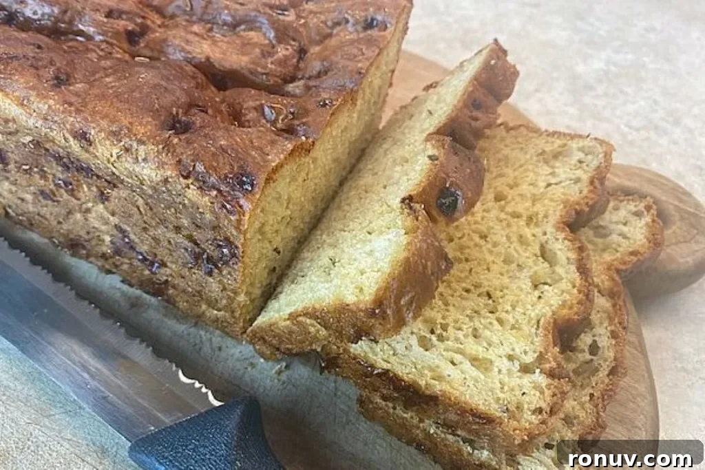 No-Knead Dill Bread Recipe for Crispy, Flavorful Loaves 2 a beautiful sliced loaf of dilly bread
