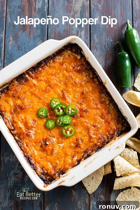 Baked Jalapeño Popper Dip Baked Jalapeño Popper Dip in a ceramic baking dish