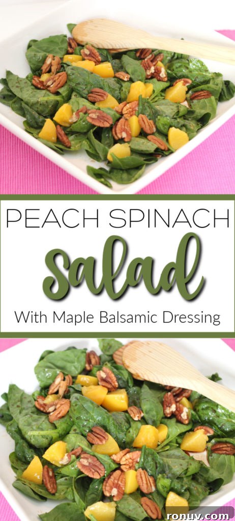 Maple Balsamic Peach and Spinach Salad 5 peach spinach salad