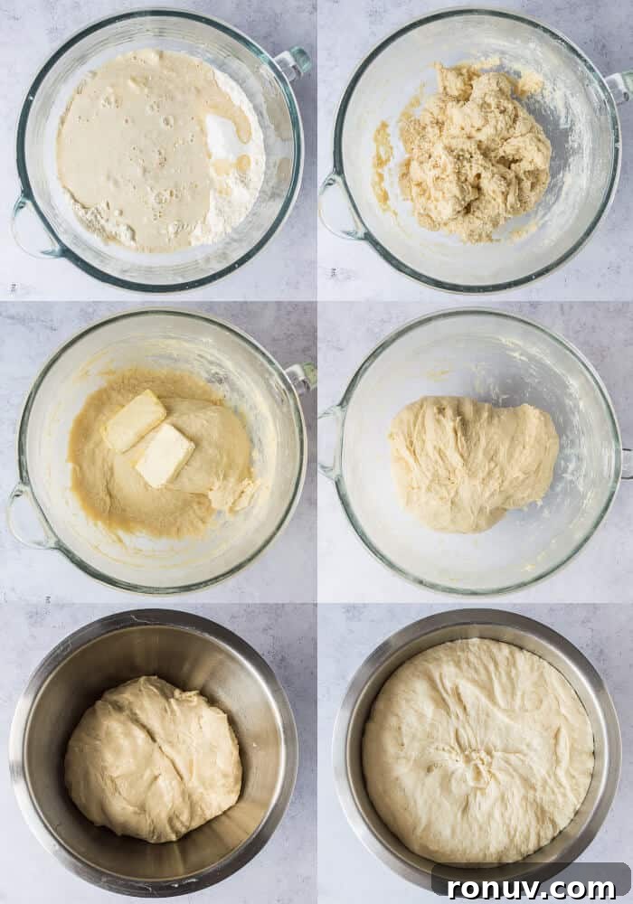 Fluffy Vegan Hokkaido Milk Bread Recipe 3 Step by step of making the dough